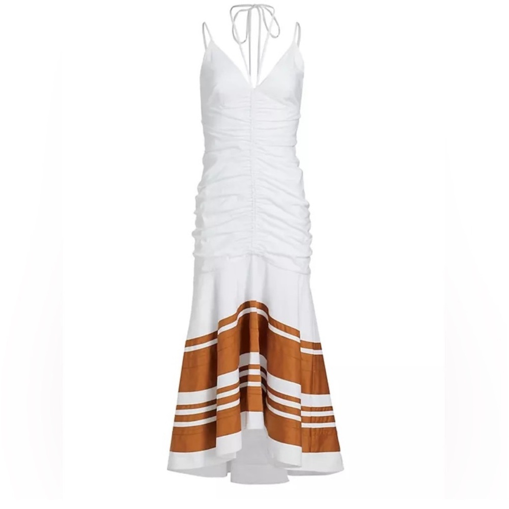 VERONICA BEARD HIGH LOW MIDI DRESS